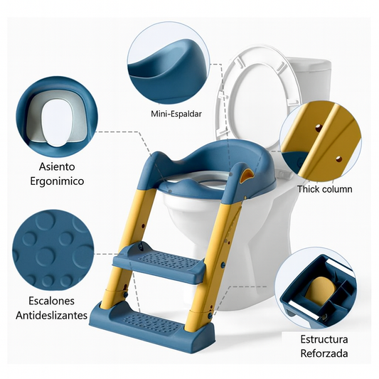 SARMII® – Asiento Entrenador de Baño con Escalera Antideslizante